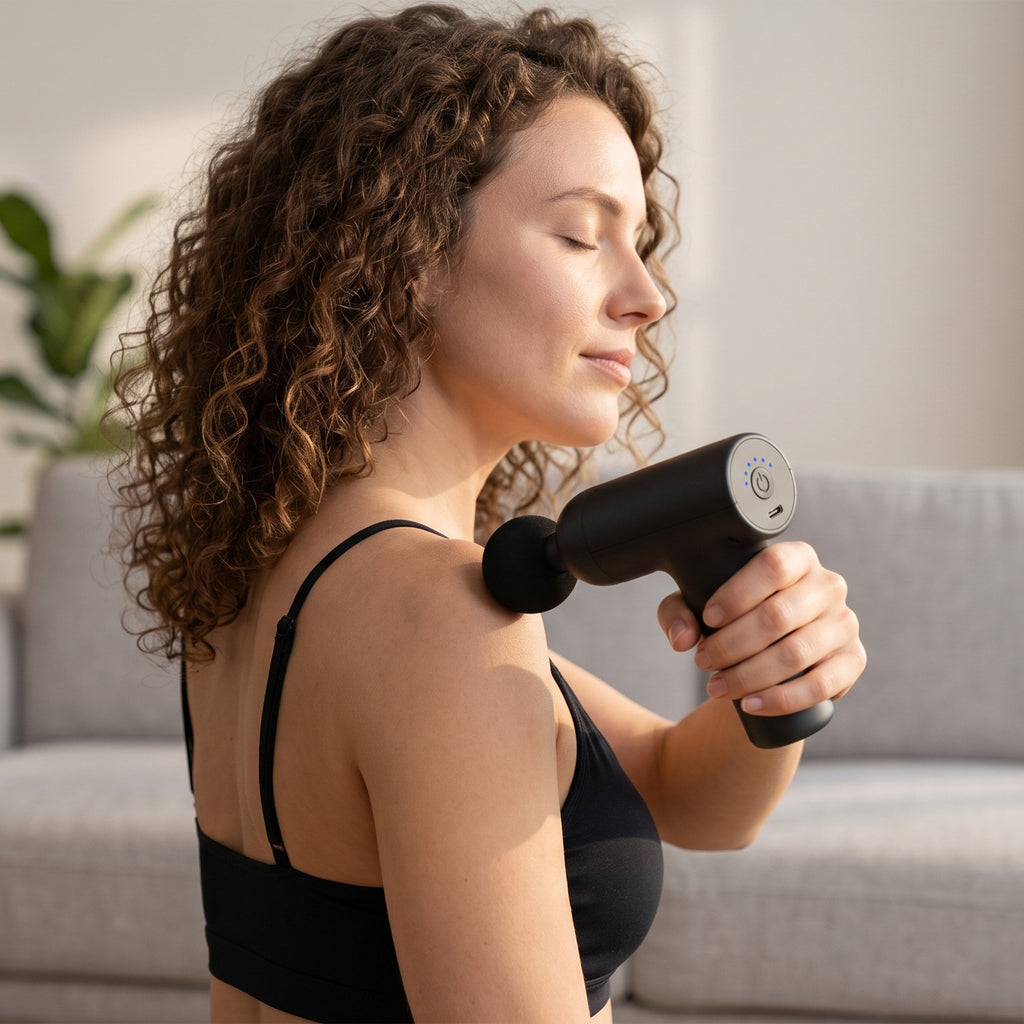 Mini massage gun – 5 interchangeable massage heads