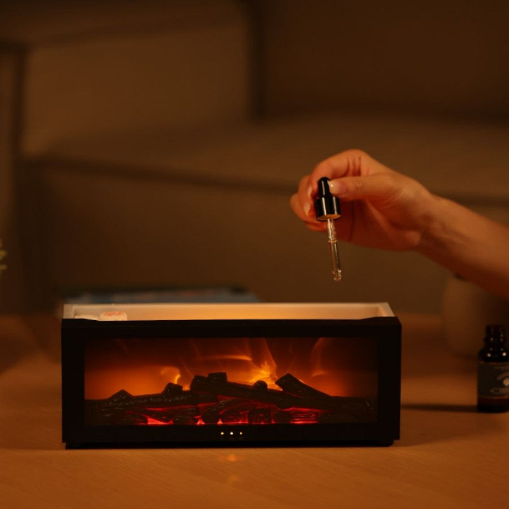 Flame aroma diffuser – remote control and timer