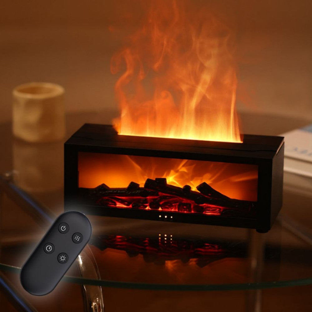 Flame aroma diffuser – cozy glow in the bedroom