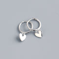 Little love heart earrings in silver