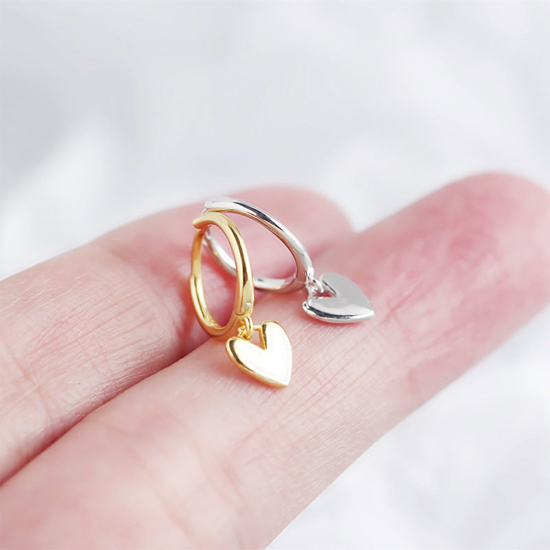 Little love heart earrings – delicate everyday studs