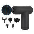 Mini massage gun with interchangeable massage heads