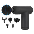 Mini massage gun with interchangeable massage heads