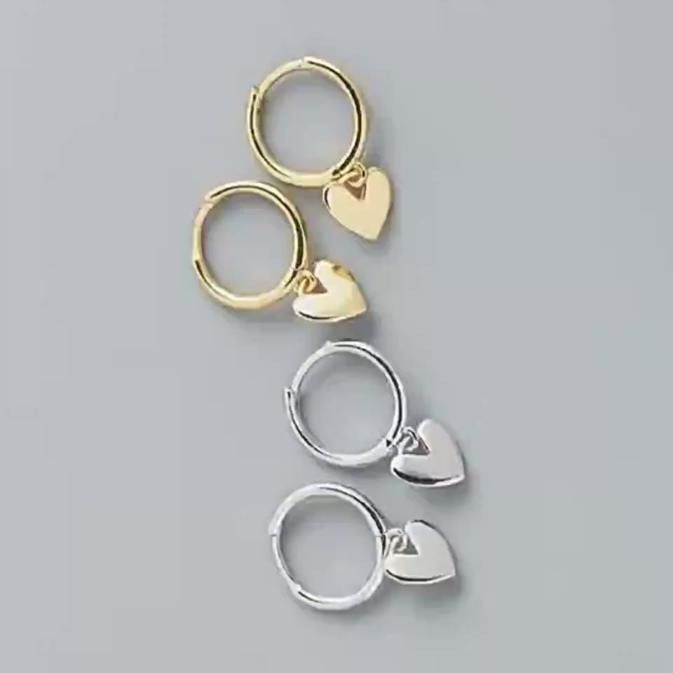 Little love heart earrings video – sparkle in the light